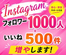 インスタフォロワー1000+いいね500増やします フォロワーといいねをまとめて依頼したい方へ。お得なセット！