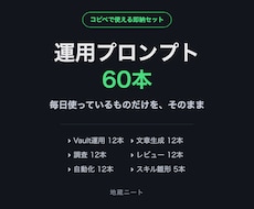 ClaudeCode運用プロンプト60本を渡します イメージ1