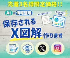 読まれる投稿に！先着3名限定でX図解を制作します 先着3名様限定！投稿内容を分かりやすく図解にまとめます