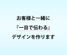 お客様と一緒に『一目で伝わる』デザインを作ります イメージ1
