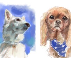 猫さん犬さんの写真から絵にします イメージ1