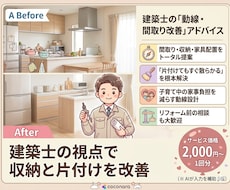建築士の視点で収納と片付けを改善します 間取りと収納から改善提案いたします