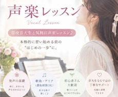 クラシック声楽を気軽に体験♪音大生がレッスンします イメージ1