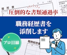 職務経歴書などを元面接官が添削・作成します 転職成功率UP！書類通過の秘訣を転職サポートのプロが伝授
