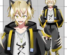 1点限りオリジナルキャラクターを販売します サイバー風の男の子の立ち絵です。