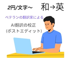英訳のポストエディット（AI翻訳の校正）をします イメージ1