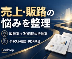 売上・販路の悩みを整理し改善策を提案します イメージ1