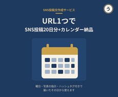 URL1つでSNS投稿20日分作ります イメージ1