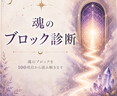 魂のブロックを100項目から読み解きます イメージ1
