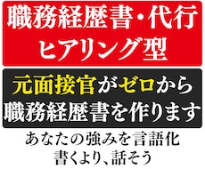 元面接官が話すだけで職務経歴書・履歴書を作成します 完全オリジナル！企業目線の応募書類が完成！修正無制限一律価格