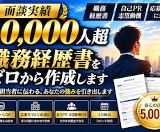職務経歴書を1万人超の面談経験から作成します イメージ1