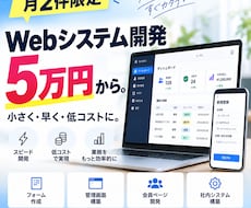 ノーコードでWebシステムを5万円から開発します イメージ1