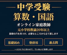 中学受験の算数国語をオンラインで個別指導します 元小学校教諭20年以上。基礎の穴を見つけ過去問までつなげます