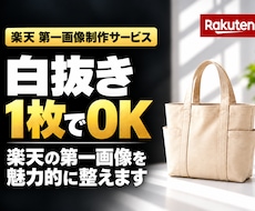 楽天の第一画像を白抜き1枚から魅力的に制作します イメージ1