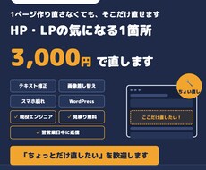 ホームページ・LPの修正・更新を代行します イメージ1