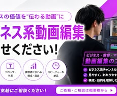 ビジネス系YouTube動画の編集をします イメージ1