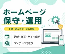 サイトの保守管理・運用をいたします イメージ1