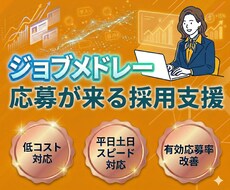 初回1ヶ月間◎【ジョブメドレー】で採用支援します ✅応募が来ないを解決｜求人作成×スカウト×改善まで一気通貫