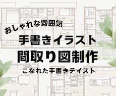 手書きのイラスト間取り図を描きます 民泊の間取り図案内などに◎手書きのイラスト間取り図