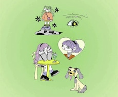 お洒落で個性的☆カラフルなイラスト作成します イメージ1