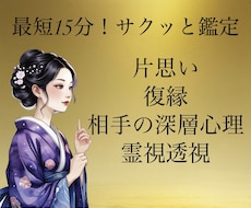 サクッと鑑定！霊視透視でお相手のお気持ち鑑定します 片思い・復縁・お相手の深層心理を300字前後でお伝えします