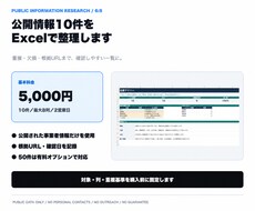 企業情報10件を公式サイトで照合し整理します 5千円から。50件は有料オプションで対応します