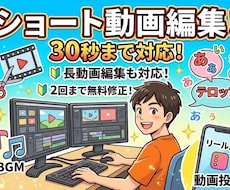 ショートから5分まで！動画編集・カット作成します イメージ1