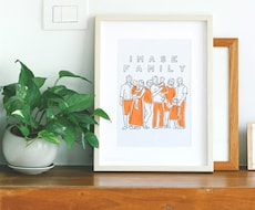ご家族や会社など大人数の似顔絵イラスト作成します 記念日 / 結婚祝い / 新築祝いや、Tシャツプリントにも！