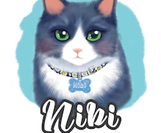 フワフワかわいい♡ペットの似顔絵を描きます アイコン、オリジナルグッズにおすすめ☆