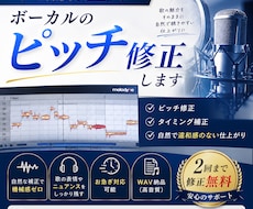 プロ品質でボーカルのピッチ・タイミング修正します イメージ1