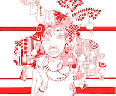 線画で手描き感のあるイラスト描きます 単色でもインパクト大のイラスト