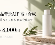 AI背景作成と商品写真の合成を承ります イメージ1