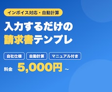 入力するだけの請求書・見積書を作成します イメージ1