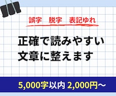 原稿校正：正確で読みやすい文章に整えます イメージ1
