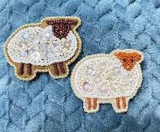 キラキラビーズ刺繍ブローチ・ストラップお作りします イメージ1