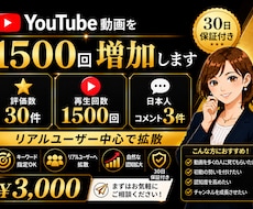 YouTube1500再生＋評価30コメ3増加ます イメージ1