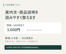 案内文・商品説明を読みやすく整えます イメージ1