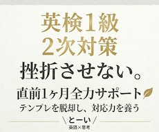 英検１級二次対策｜直前1か月全力サポートします イメージ1