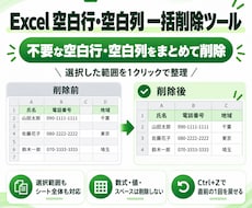 Excelの空白行・空白列を一括削除します イメージ1
