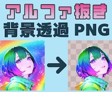 イラスト・キャラクター画像を【アルファ抜き】します イラストやキャラクターの背景透過してアルファつきPNG素材に