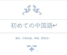 オリジナル中国語テキスト販売します イメージ1