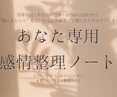 あなた専用❣️感情整理ノート作成します イメージ1