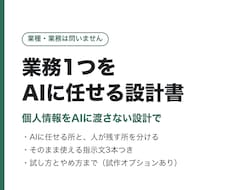 業務1つをAIに任せる設計書を作ります イメージ1
