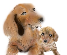 イラストや似顔絵(ペットの似顔絵も)を承ります プレゼントの似顔絵や年賀状などのイラストとしてご利用ください