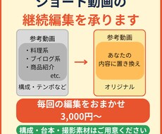 ショート動画の継続編集を承ります イメージ1