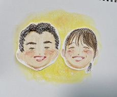 クレヨンでふんわり柔らかい似顔絵を描きます イメージ1