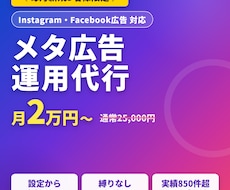 Meta広告(インスタ)の運用を設定から代行します メタ広告が月2万円から/フェイスブック・インスタ広告対応