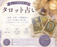 タロット占いで恋愛総合鑑定をします イメージ1
