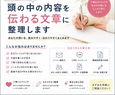 頭の中の内容を伝わる文章にします イメージ1