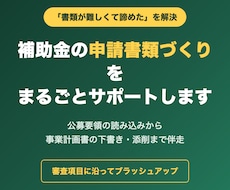 補助金の申請書類づくりをまるごとサポートします 公募要領の読み込みから事業計画書の下書きまで伴走